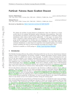 FairGrad: Fairness Aware Gradient Descent