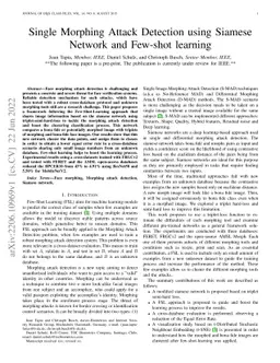 Single Morphing Attack Detection using Siamese Network and Few-shot
  Learning