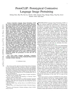 ProtoCLIP: Prototypical Contrastive Language Image Pretraining
