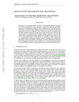 Agent-based Graph Neural Networks