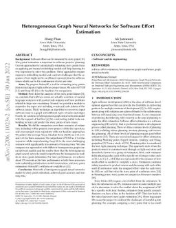 Heterogeneous Graph Neural Networks for Software Effort Estimation