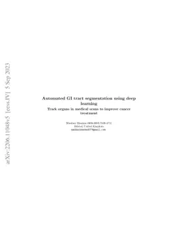 Automated GI tract segmentation using deep learning