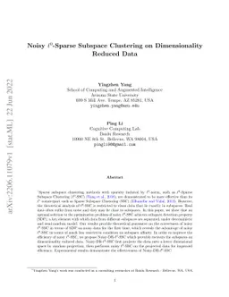 Noisy $\ell^{0}$-Sparse Subspace Clustering on Dimensionality Reduced
  Data