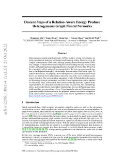 Descent Steps of a Relation-Aware Energy Produce Heterogeneous Graph
  Neural Networks