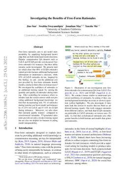 Investigating the Benefits of Free-Form Rationales