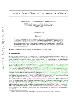 tntorch: Tensor Network Learning with PyTorch