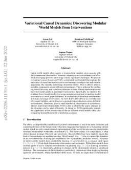 Variational Causal Dynamics: Discovering Modular World Models from
  Interventions
