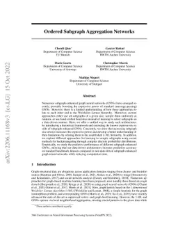 Ordered Subgraph Aggregation Networks