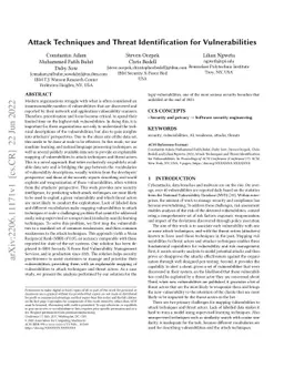 Attack Techniques and Threat Identification for Vulnerabilities