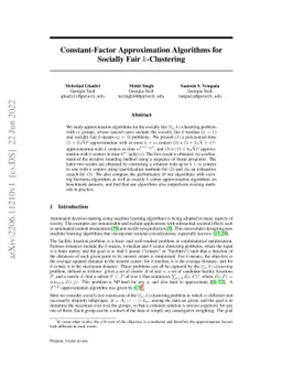 Constant-Factor Approximation Algorithms for Socially Fair
  $k$-Clustering