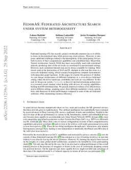 FedorAS: Federated Architecture Search under system heterogeneity