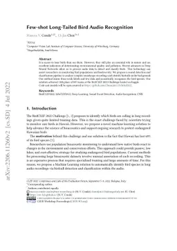 Few-shot Long-Tailed Bird Audio Recognition