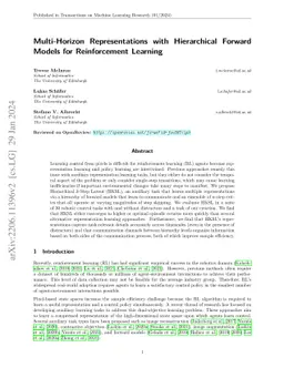 Multi-Horizon Representations with Hierarchical Forward Models for
  Reinforcement Learning