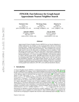FINGER: Fast Inference for Graph-based Approximate Nearest Neighbor
  Search