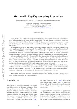 Automatic Zig-Zag sampling in practice