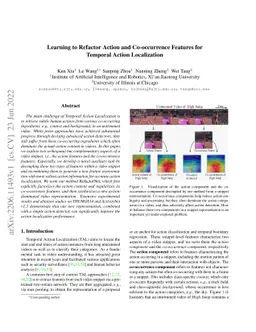 Learning to Refactor Action and Co-occurrence Features for Temporal
  Action Localization
