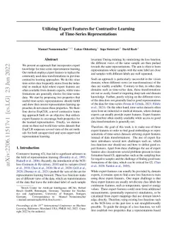 Utilizing Expert Features for Contrastive Learning of Time-Series
  Representations