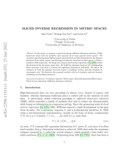 Sliced Inverse Regression in Metric Spaces