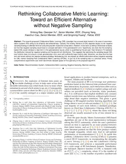 Rethinking Collaborative Metric Learning: Toward an Efficient
  Alternative without Negative Sampling