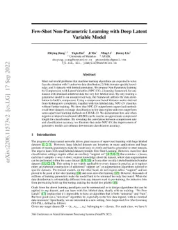 Few-Shot Non-Parametric Learning with Deep Latent Variable Model