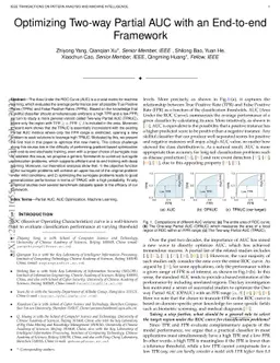 Optimizing Two-way Partial AUC with an End-to-end Framework