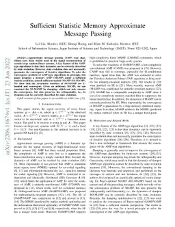 Sufficient Statistic Memory Approximate Message Passing