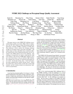 NTIRE 2022 Challenge on Perceptual Image Quality Assessment