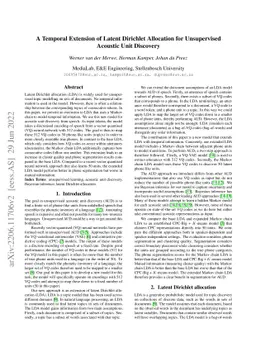 A Temporal Extension of Latent Dirichlet Allocation for Unsupervised
  Acoustic Unit Discovery