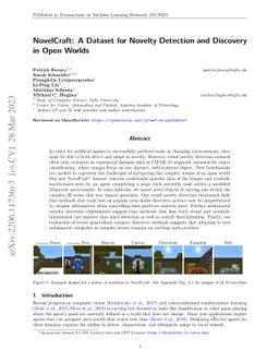 NovelCraft: A Dataset for Novelty Detection and Discovery in Open Worlds