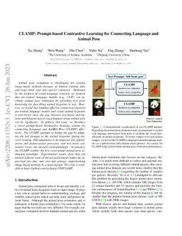CLAMP: Prompt-based Contrastive Learning for Connecting Language and
  Animal Pose