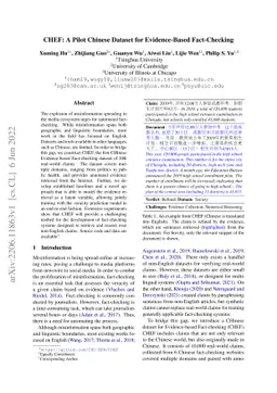 CHEF: A Pilot Chinese Dataset for Evidence-Based Fact-Checking