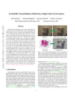 EventNeRF: Neural Radiance Fields from a Single Colour Event Camera
