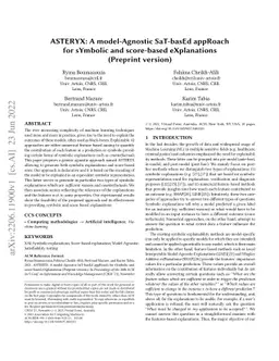 ASTERYX : A model-Agnostic SaT-basEd appRoach for sYmbolic and
  score-based eXplanations