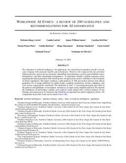 Worldwide AI Ethics: a review of 200 guidelines and recommendations for
  AI governance