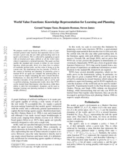 World Value Functions: Knowledge Representation for Learning and
  Planning