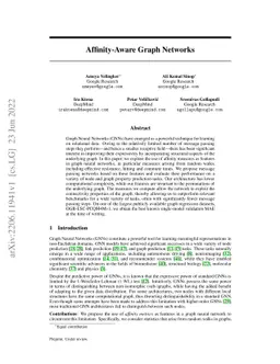 Affinity-Aware Graph Networks