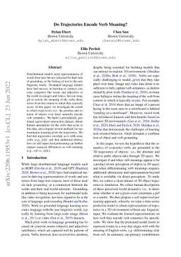Do Trajectories Encode Verb Meaning?