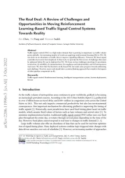 The Real Deal: A Review of Challenges and Opportunities in Moving
  Reinforcement Learning-Based Traffic Signal Control Systems Towards Reality