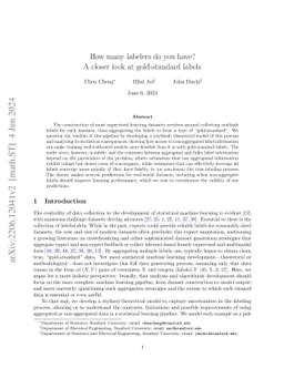 How many labelers do you have? A closer look at gold-standard labels