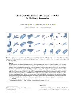 SDF-StyleGAN: Implicit SDF-Based StyleGAN for 3D Shape Generation