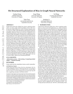 On Structural Explanation of Bias in Graph Neural Networks