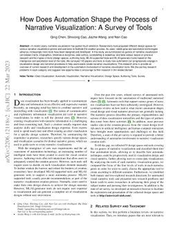 How Does Automation Shape the Process of Narrative Visualization: A
  Survey of Tools