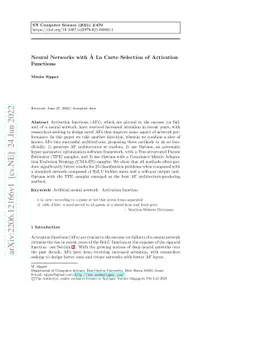 Neural Networks with A La Carte Selection of Activation Functions