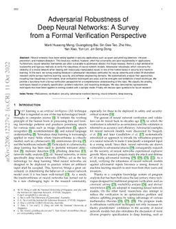 Adversarial Robustness of Deep Neural Networks: A Survey from a Formal
  Verification Perspective