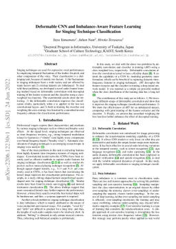 Deformable CNN and Imbalance-Aware Feature Learning for Singing
  Technique Classification