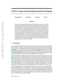 CoSP: Co-supervised pretraining of pocket and ligand