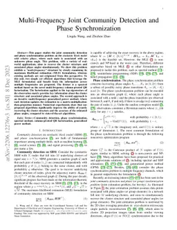 Multi-Frequency Joint Community Detection and Phase Synchronization