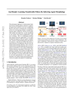 AnyMorph: Learning Transferable Polices By Inferring Agent Morphology