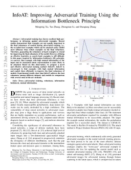 InfoAT: Improving Adversarial Training Using the Information Bottleneck
  Principle