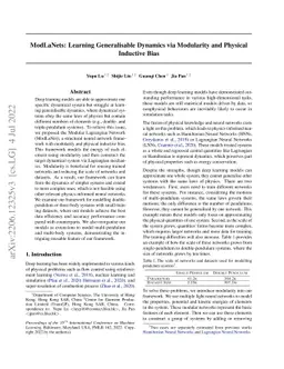 ModLaNets: Learning Generalisable Dynamics via Modularity and Physical
  Inductive Bias